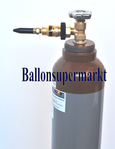 Ballongas Helium 10 Liter Flasche inklusive Helium Knickventil zum Befüllen von Luftballons mit Heliumgas