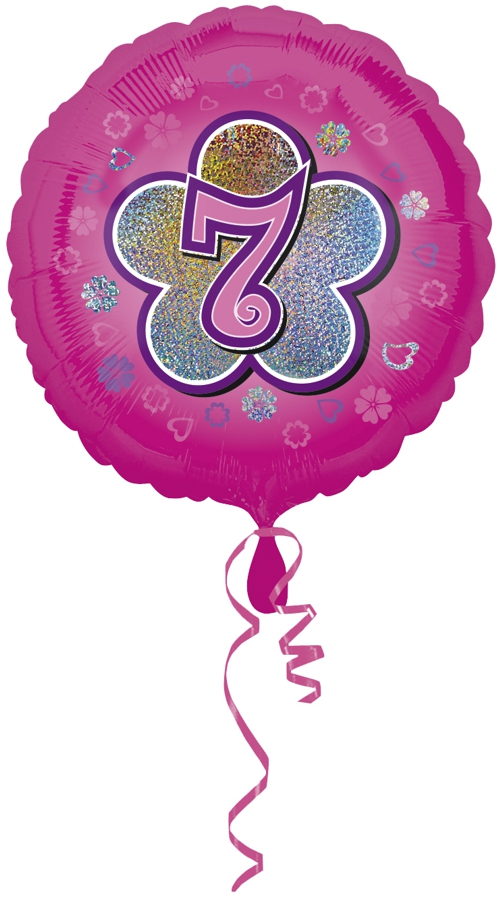 36++ Bilder zum 7 geburtstag maedchen , Luftballon aus Folie mit Helium, 7