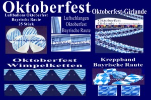 Oktoberfest Dekoration Bayrische Rauten