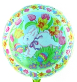 Osterhase-Luftballon, Happy Easter, frohe Ostern, mit Helium (FHGE Ost 3)