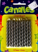 Torten-Kerzen Silber (GEBU18)