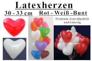 Latexherzen / 30cm Standardgr&ouml;&szlig;e - Latexherzen / 30cm Standardgr&ouml;&szlig;e