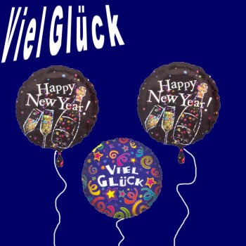 Glück mit Luftballons