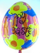 Osterei-Fr&uuml;hlings-Luftballon, Happy Easter, frohe Ostern, mit Helium (FHGE Ost 4)