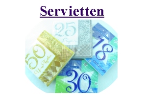 Geburtstagsservietten, Servietten Geburtstag
