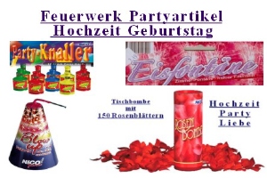 Kleines Feuerwerk u. Konfetti-Kanonen