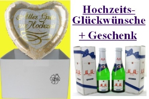 Hochzeitsgl&uuml;ckw&uuml;nsche + Geschenk - Hochzeitsgl&uuml;ckw&uuml;nsche + Geschenk