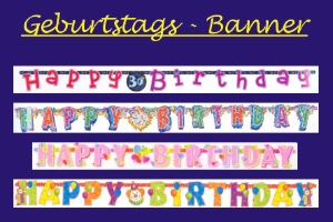Geburtstag Dekoration, Geburtstagsbanner, Letter-Girlanden