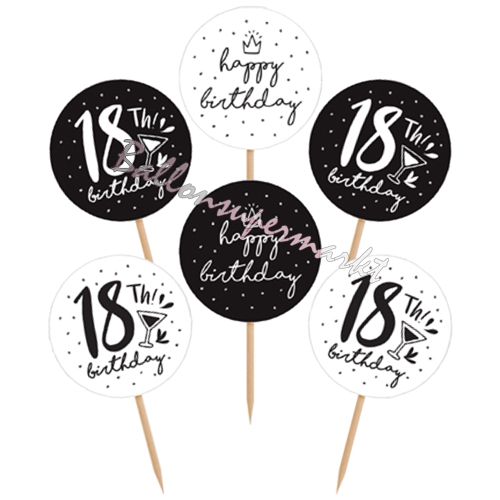 Cupcake Topper Zahl 18 Kuchendekoration Zum 18 Geburtstag