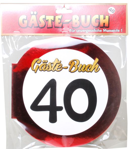 Gaestebuch-zum-40.-Geburtstag-Verkehrschild-40-Dekoration-Geburtstag