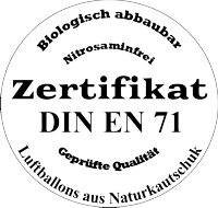 Luftballons mit Zertifikat biologisch abbaubar Naturkautschuklatex beste Qualitaeten