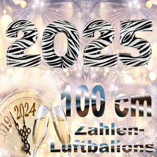 Silvester-Zahlen-Partydekoration-100-cm-grosse-Zahlen-Luftballons-Zebra-2025-mit-Helium