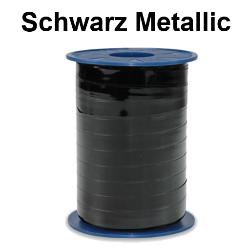 Ballonband Schwarz Metallic