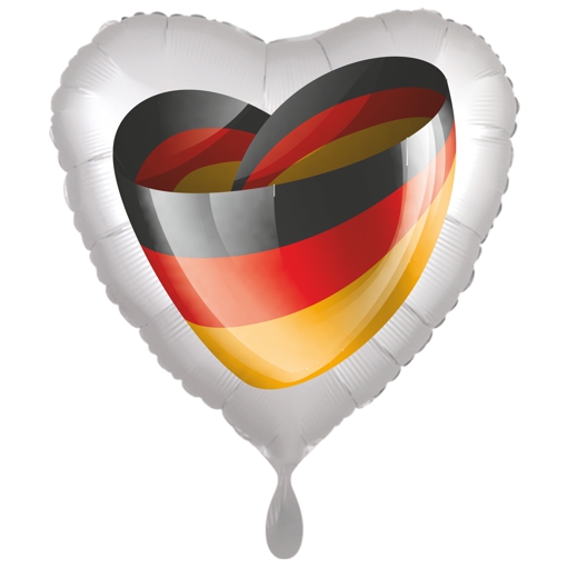 Deutschland Herzballon mit Ballongas
