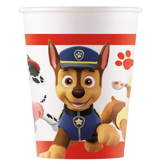 Partybecher-Paw-Patrol-2019-Partydekoration-Chase-Marshall-Kindergeburtstag-Pappbecher-Rubble-Skye