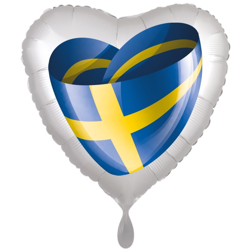 Schweden Herzballon mit Ballongas