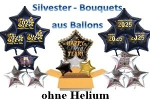 Silvester Bouquets aus Ballons ohne Helium