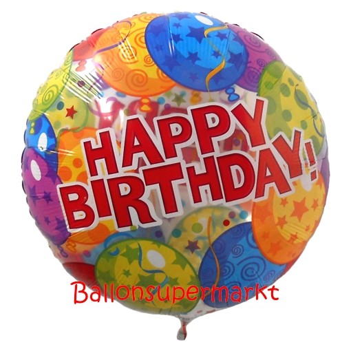 Mascha und der Bär Happy Birthday Luftballon Folienballon