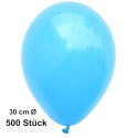 Luftballons, Latex 30 cm Ø, 500 Stück / Himmelblau - Gute Qualität