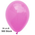 Luftballons, Latex 30 cm Ø, 500 Stück / Pink - Gute Qualität