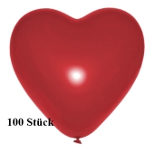 Herzluftballons Mini, 8-12 cm, dunkelrot, 100 Stück