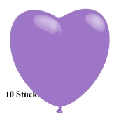 Herzluftballons, 8-12 cm, lavendel, 10 Stück