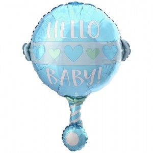 Folienballon ohne Helium zur Geburt und Taufe eines Jungen