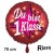 Du bist 1. Klasse. Großer, roter, runder Luftballon, Satin de Luxe, inklusive Helium-Ballongas