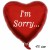 I'm Sorry... Herzluftballon aus Folie, Rot, 45 cm, inklusive Helium-Ballongas