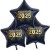 Silvester-Bouquet, 3 schwarze Sternballons, 2025 - Feuerwerk, mit Helium, Silvesterdekoration