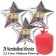 Silvester Helium Einweg Set, 20 Luftballons aus Folie, Sterne, 2025, Silvester