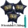 Ballons und Helium Set Silvester, 50 Sternballons 2025 - Feuerwerk