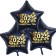 Silvester Bouquet bestehend aus 3 Sternballons in Schwarz mit Helium, 2025, Happy New Year